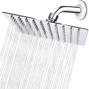Square Rainfall Shower Head with Silicone Nozzles – photo 3