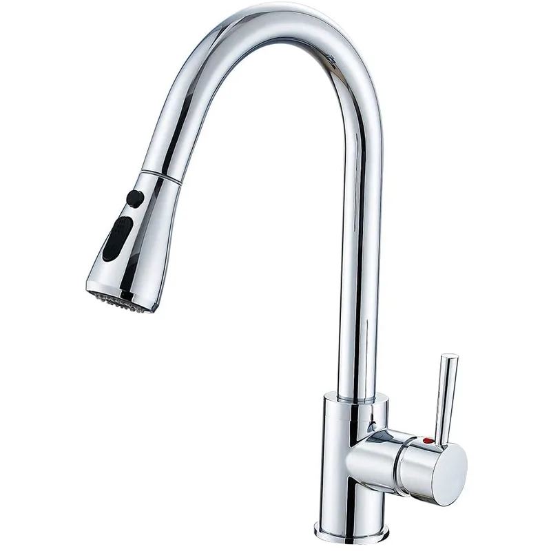 Chrome Pull-Down Kitchen Tap Sprayer