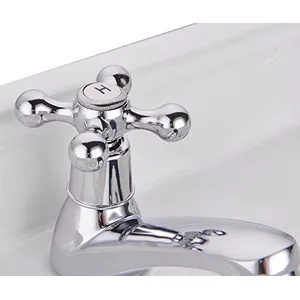 Chrome Cross-Handle Basin Pillar Tap – photo 5