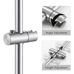 Brushed Stainless Steel Shower Slide Bar with Adjustable Holder – photo 4