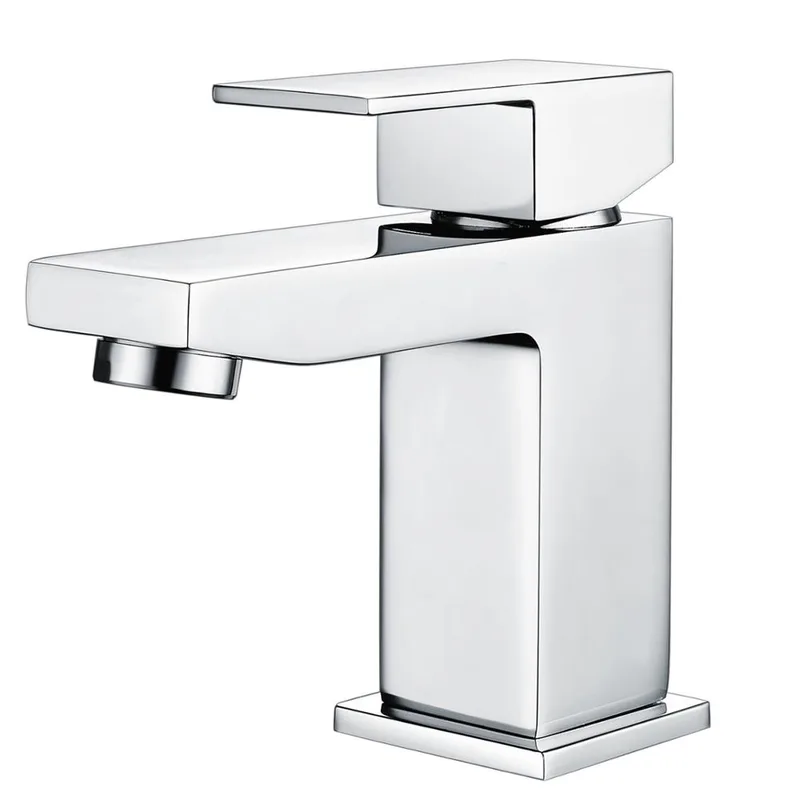Chrome Square Basin Mixer with Flat Lever – photo 4