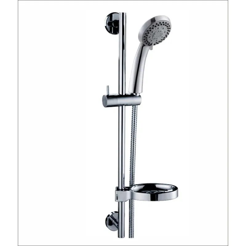 Shower Slide Bar Set with Hand Shower, Hose and Soap Dish