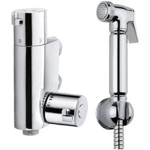 Chrome Bidet Shower (Shattaf) Kit with Square Wall Mixer Valve – photo 4