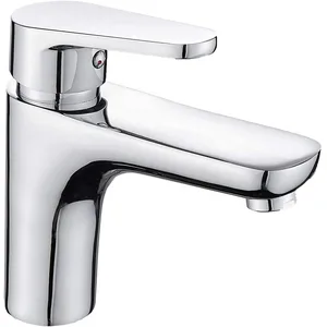 Chrome Single-Lever Basin Mixer with Rounded Body