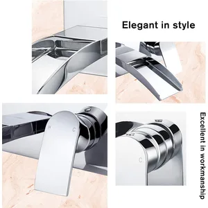 Waterfall Spout Water Tap – Wall-Mounted Single Lever