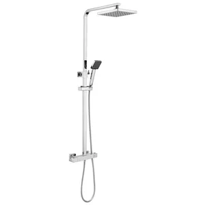 LED Shower Column with Square Rain Head and Hand Shower – photo 2