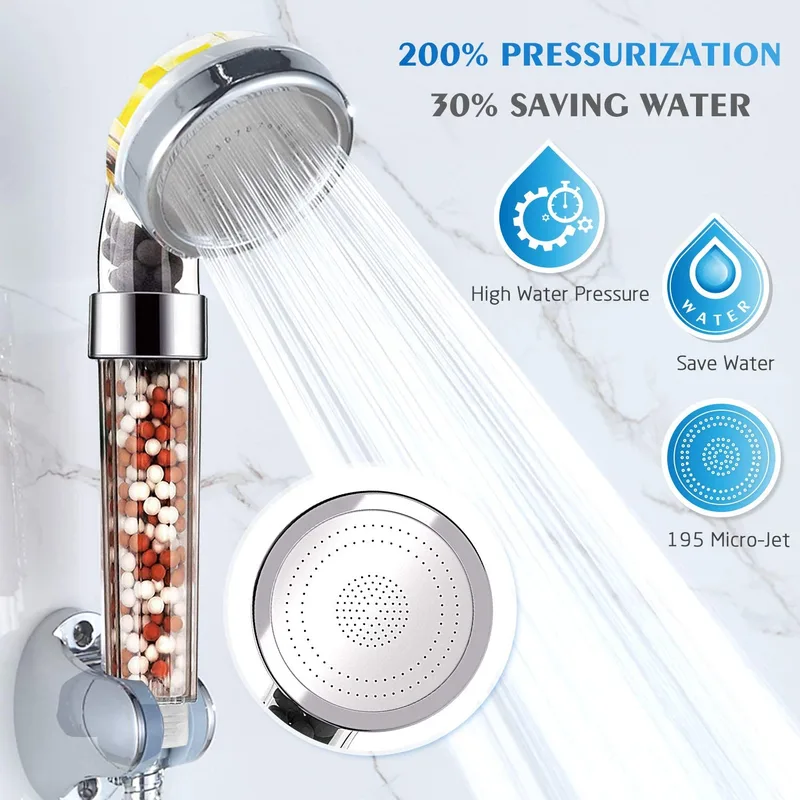 Filtered Handheld Shower Head with Mineral Beads – photo 2