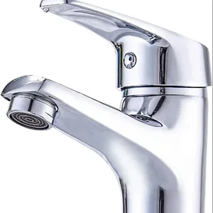 Chrome Single-Lever Basin Mixer with Curved Lever – photo 2