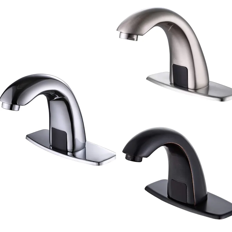 Chrome Touchless Sensor Basin Faucet with Deck Plate – photo 2