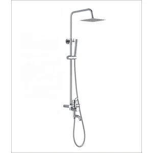 Chrome Exposed Bar Shower with Square Rain Head – Over-Bath Set – photo 4
