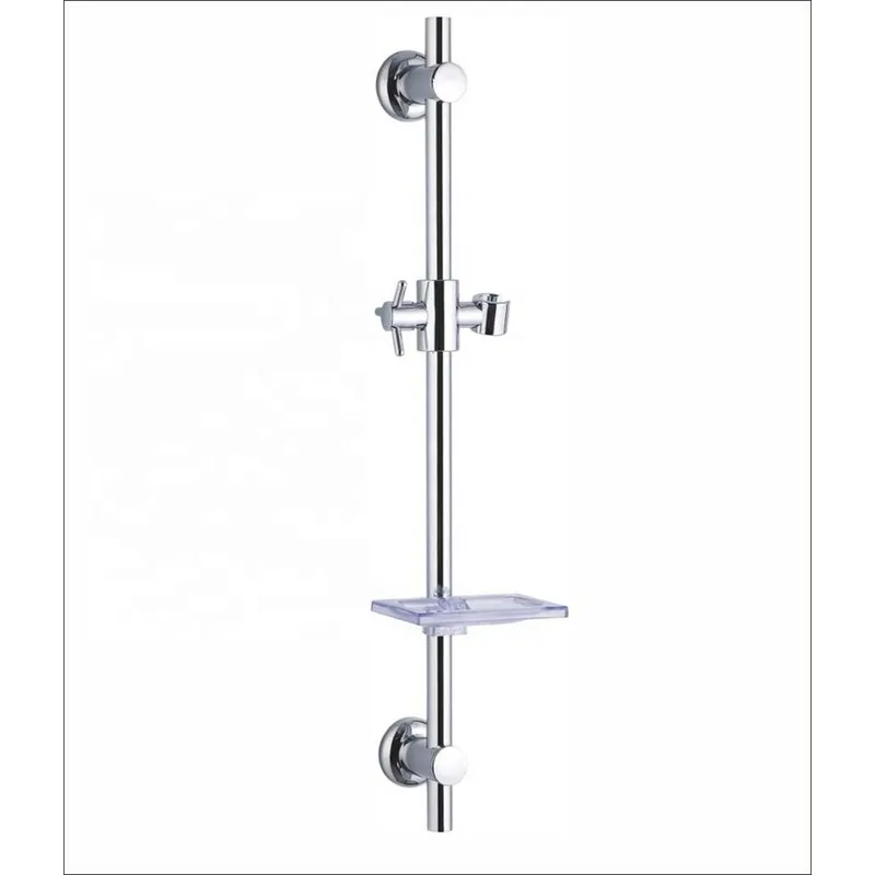 Chrome Shower Slide Bar with Soap Dish – photo 2