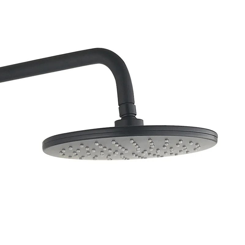 Matte Black Exposed Bar Shower Column with Round Rain Head and Hand Shower – photo 4