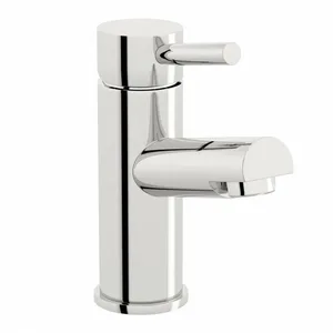 Chrome Cylindrical Basin Mixer with Side Lever – photo 2