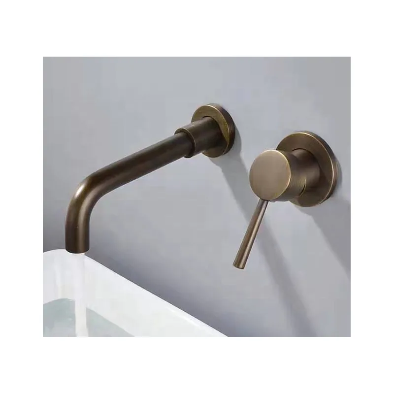 Wall-Mounted Basin Spout and Mixer Set – Chrome, Brushed Gold or Matte Black – photo 2