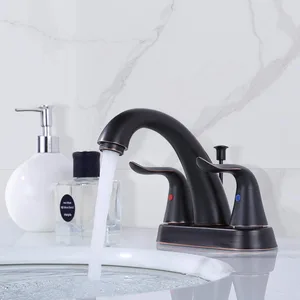 Oil-Rubbed Bronze Two-Handle Centerset Basin Faucet