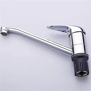 Chrome Single-Lever Kitchen Mixer with Long Swivel Spout