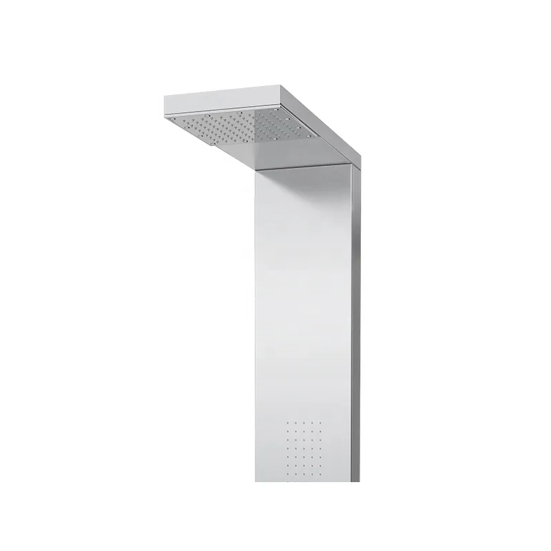Brushed Shower Panel Column with Rain Head, Body Jets and Hand Shower – photo 4