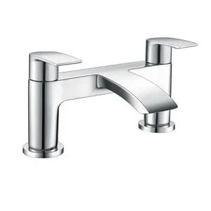 Chrome Flat-Spout Waterfall Basin Mixer – photo 3