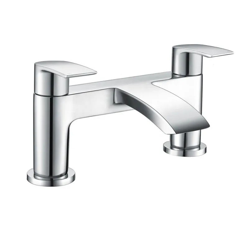 Chrome Flat-Spout Waterfall Basin Mixer – photo 3