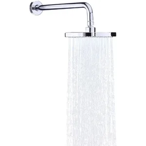 Round Rainfall Shower Head with Straight Wall Arm