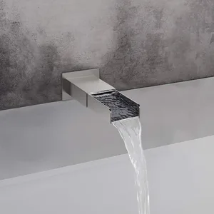 Brushed Concealed Shower System with Square Rain Head, Hand Shower and Bath Spout – photo 3