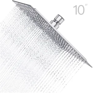 10-Inch Ultra-Slim Square Rainfall Shower Head – photo 2