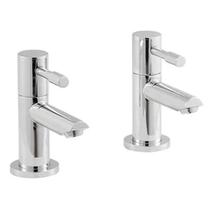 Chrome Waterfall Basin Pillar Taps with Lever Handles (Pair) – photo 5