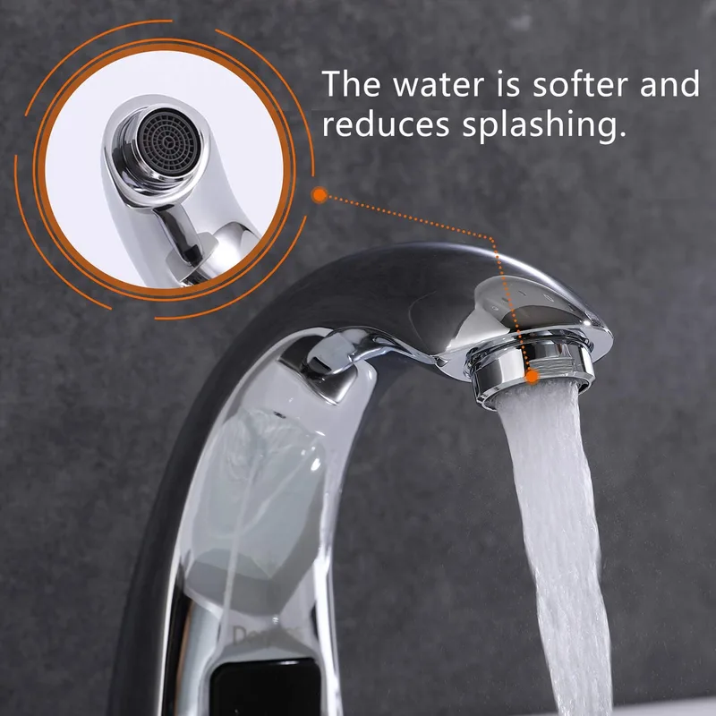 Chrome Touchless Sensor Basin Faucet with Deck Plate – photo 3