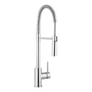 Chrome Spring Kitchen Faucet with Pull-Down Spray and Secondary Spout – photo 3