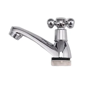 Chrome Cross-Handle Basin Pillar Tap