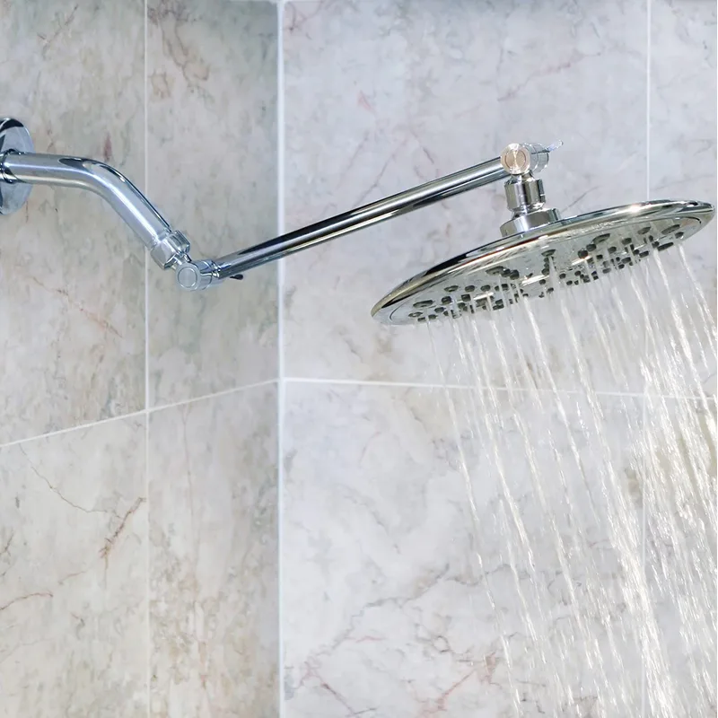 Adjustable Shower Arm Extension with Round Shower Head – photo 2