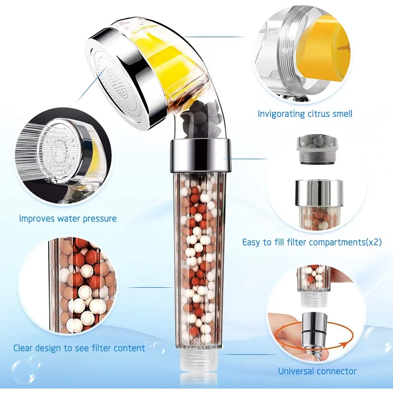 Filtered Handheld Shower Head with Mineral Beads – photo 3
