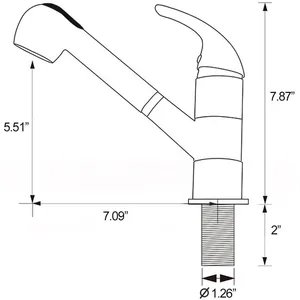 Brushed Compact Pull-Out Kitchen Faucet – photo 2