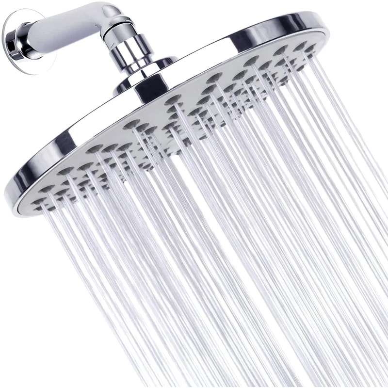 Round Rainfall Shower Head with Wall Arm
