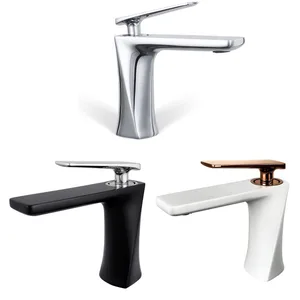 White and Rose Gold Single-Lever Basin Mixer – photo 3