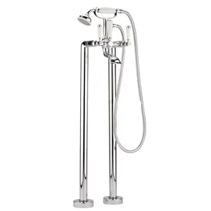 Traditional Freestanding Bath Filler with Telephone Hand Shower