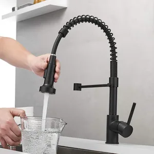Brushed Pull-Down Spring Kitchen Faucet – photo 2