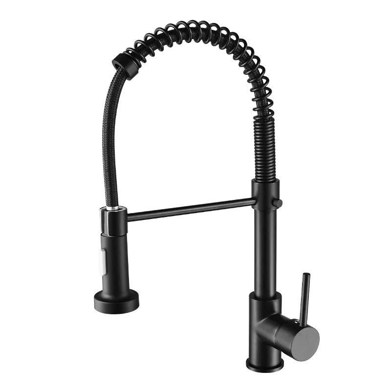 Brushed Pull-Down Spring Kitchen Faucet – photo 4