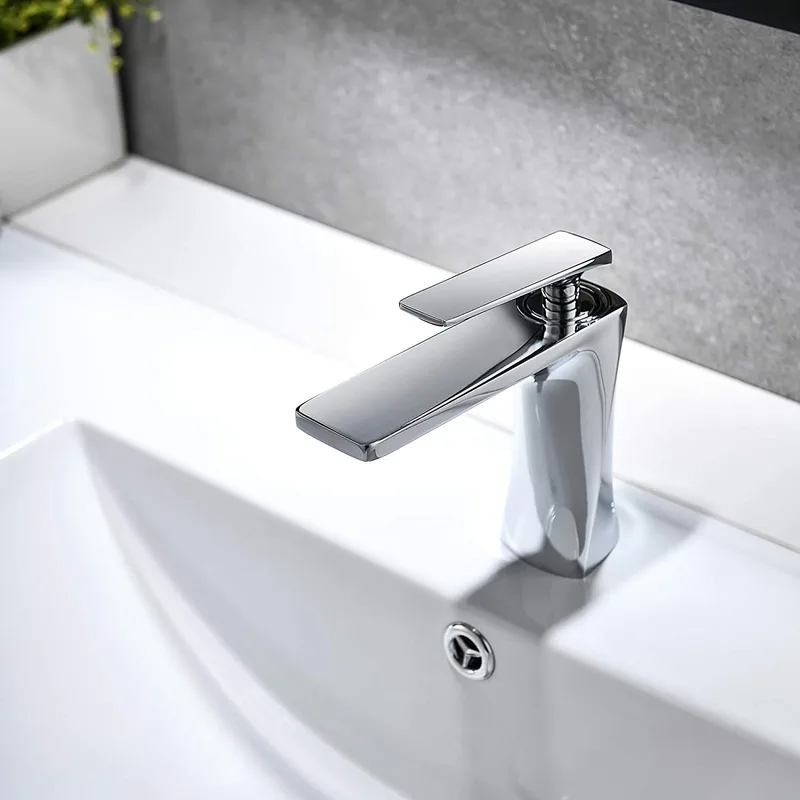 White and Rose Gold Single-Lever Basin Mixer – photo 2