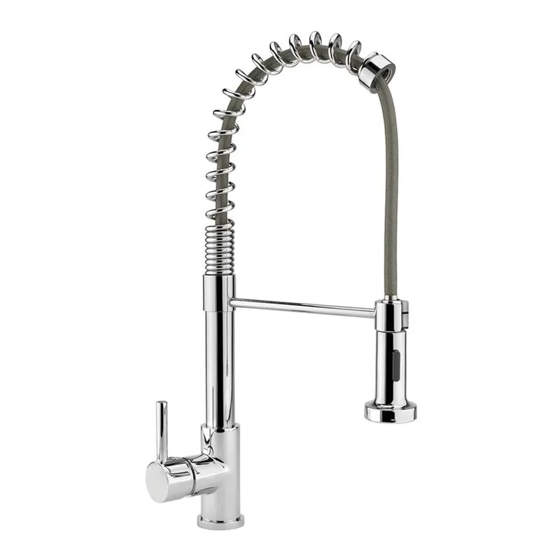 Chrome Spring Pull-Down Kitchen Faucet