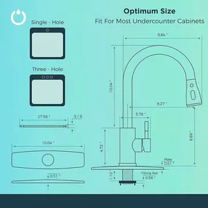 Chrome Pull-Down Kitchen Faucet with Deck Plate – photo 3