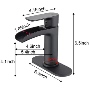 Matte Black Waterfall Basin Mixer – photo 3