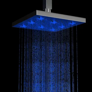 LED Shower Column with Square Rain Head and Hand Shower – photo 5