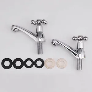 Chrome Cross-Handle Basin Pillar Tap – photo 3