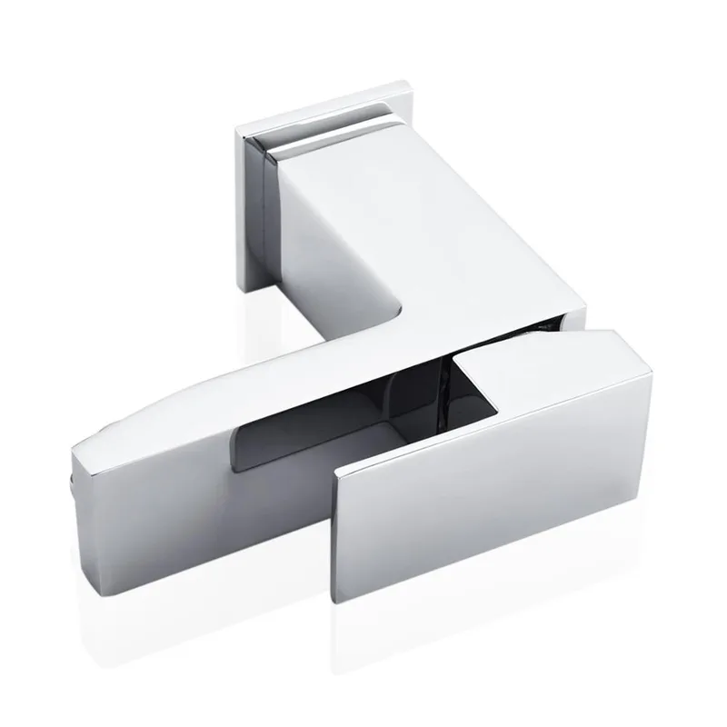 Chrome Square Basin Mixer with Flat Lever – photo 2