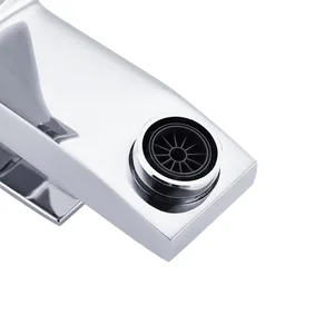 Chrome Square Basin Mixer with Flat Lever – photo 5