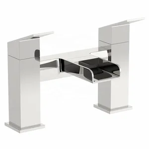 Square Waterfall Bath Filler with Block Handles