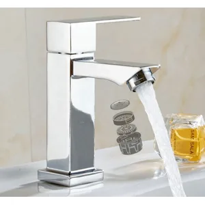 Chrome Square Single-Lever Basin Mixer – photo 5