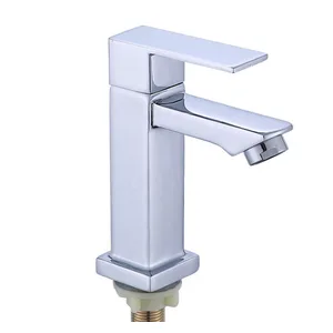 Chrome Square Single-Lever Basin Mixer