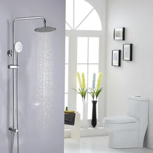 Square Slim Exposed Shower System with Rain Head and Hand Shower – photo 3
